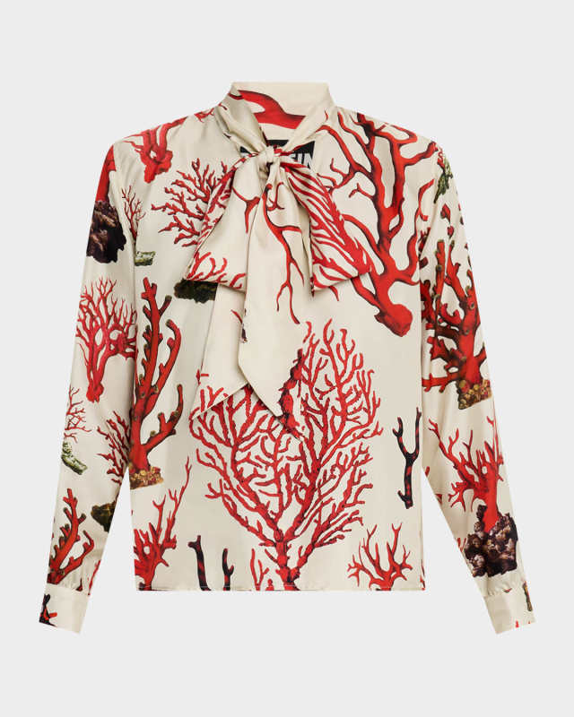 Venetian Coral Slim Keith Tie Blous